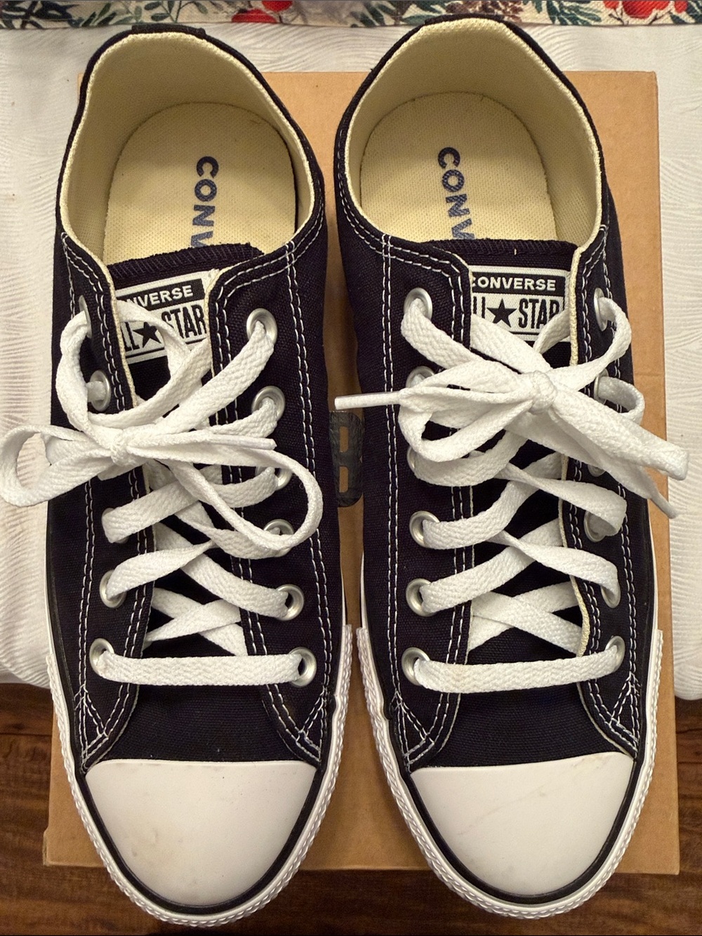 Converse Kids Low-Top Sneakers in Black and White